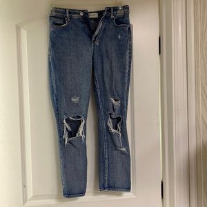 Pacsun, Size:24, Medium Wash Ripped Mom Jeans